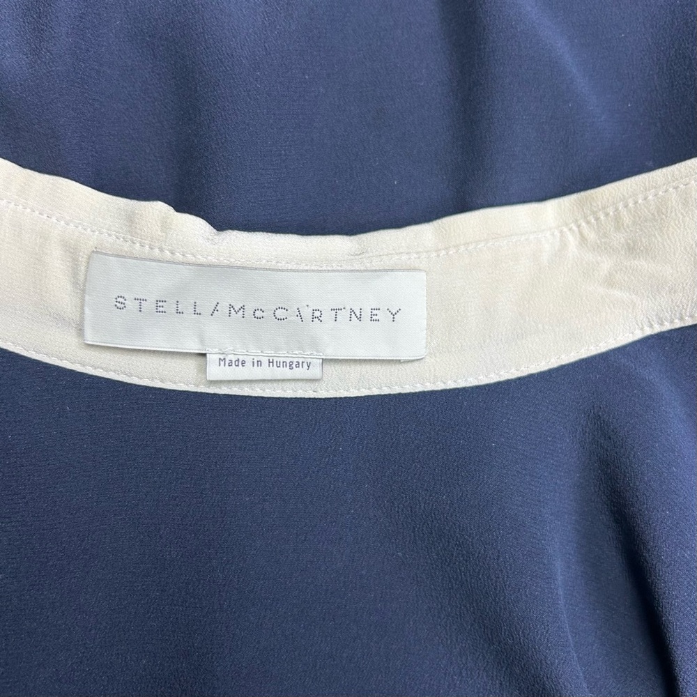Stella McCartney Silk Crepe Long Sleeve Blouse Shirt Size 8 Preppy Academia Top - Picture 13 of 16